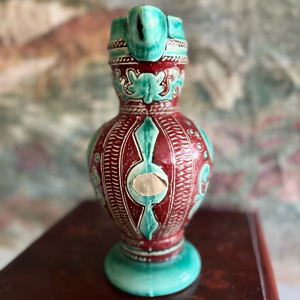 1960s Gmundner Keramik Pitcher Vase Austrian Pottery - Picture 7 of 10